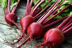 bright red beets