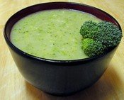 broccoli soup round bowl