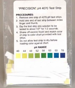 pH balance health test strip papers